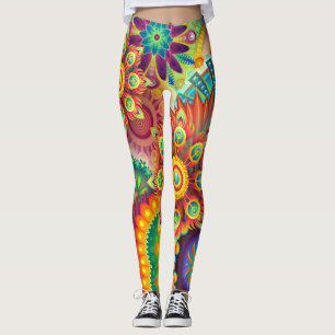 psychedelic acid meditation gym yoga leggings