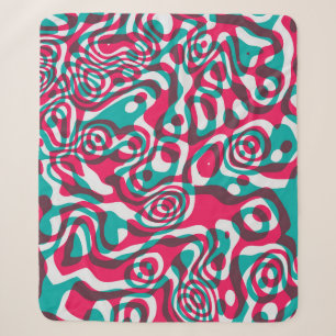 Psychedelic Acid Seamless Funky Background. Sherpa Blanket