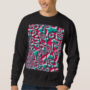 Psychedelic Acid Seamless Funky Background. Sweatshirt