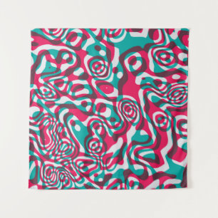 Psychedelic Acid Seamless Funky Background. Tapestry