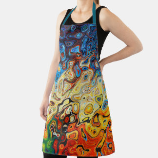 Psychedelic All-Over Print Apron