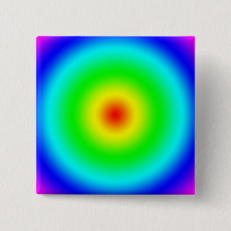 Psychedelic Art Gifts: Funky Rainbow Circles 15 Cm Square Badge