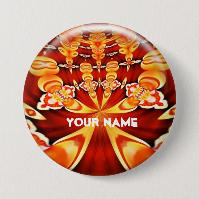 Psychedelic Art Name Template Button (Front)