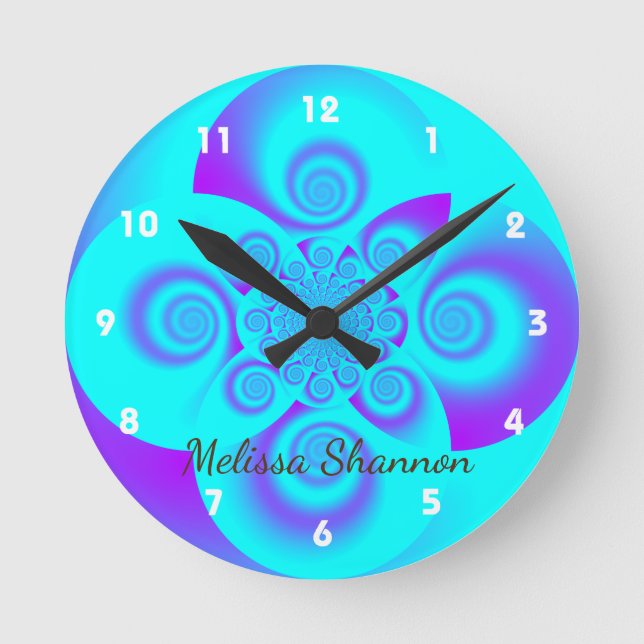 Psychedelic Art Round Clock (Front)