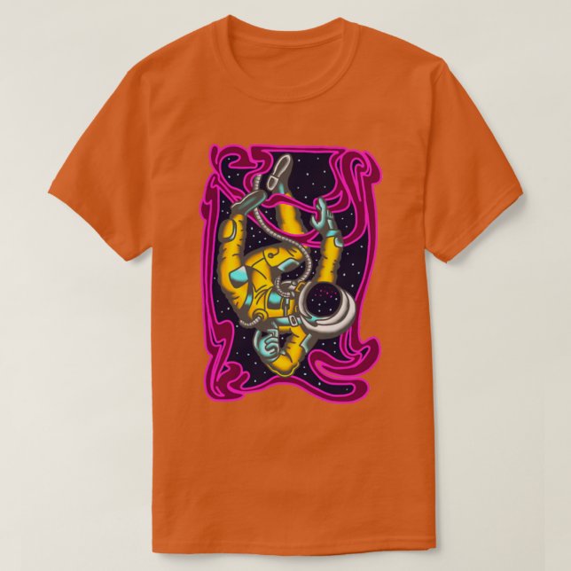 psychedelic astronaut space T-Shirt (Design Front)
