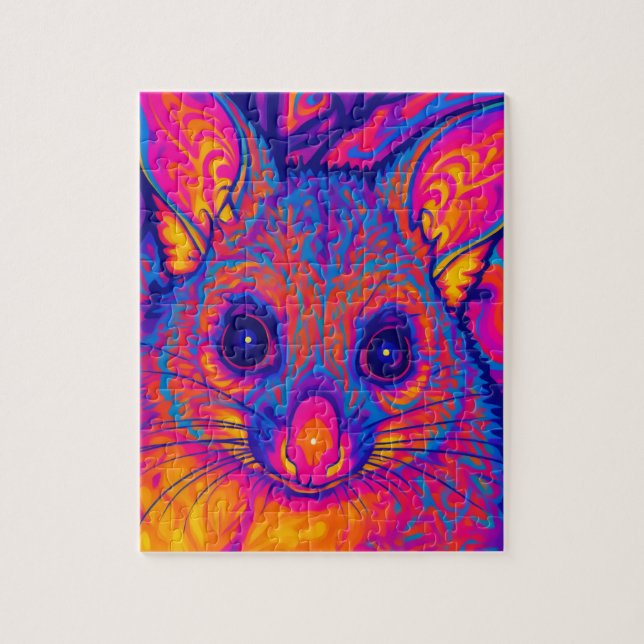 psychedelic Australian Bushtailed possum Jigsaw Puzzle (Vertical)
