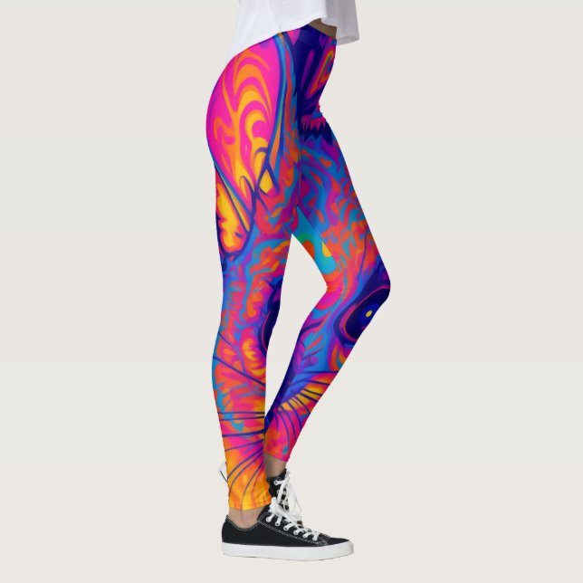 psychedelic Australian Bushtailed possum Leggings (Right)