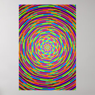 Psychedelic Bars Poster