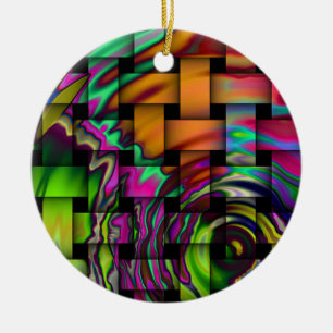 Psychedelic Basket Weave Ornament