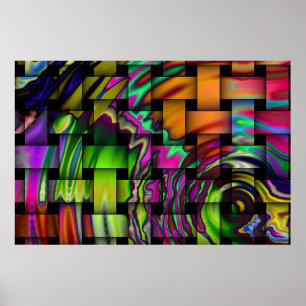 Psychedelic Basket Weave Poster