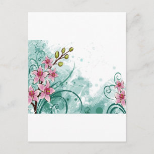 psychedelic beautiful flower abstract postcard