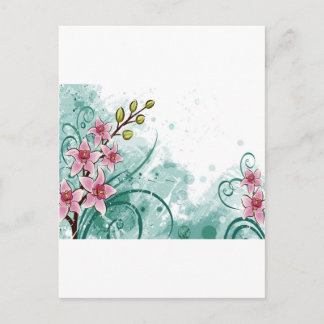 psychedelic beautiful flower abstract postcard