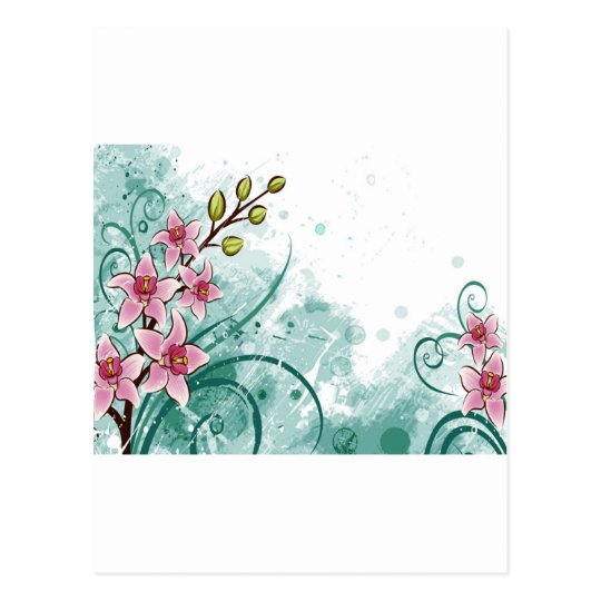 psychedelic beautiful flower abstract postcard