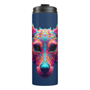 Psychedelic Best Friend - Dog Design T-shirt Thermal Tumbler