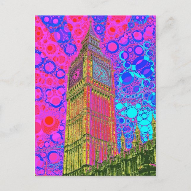 Psychedelic Big Ben Postcard (Front)
