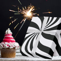 Psychedelic Black and White Swirl