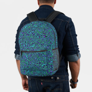 Psychedelic Blobs Printed Backpack