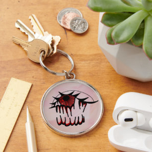 Psychedelic Bloodshot Vision Keychain