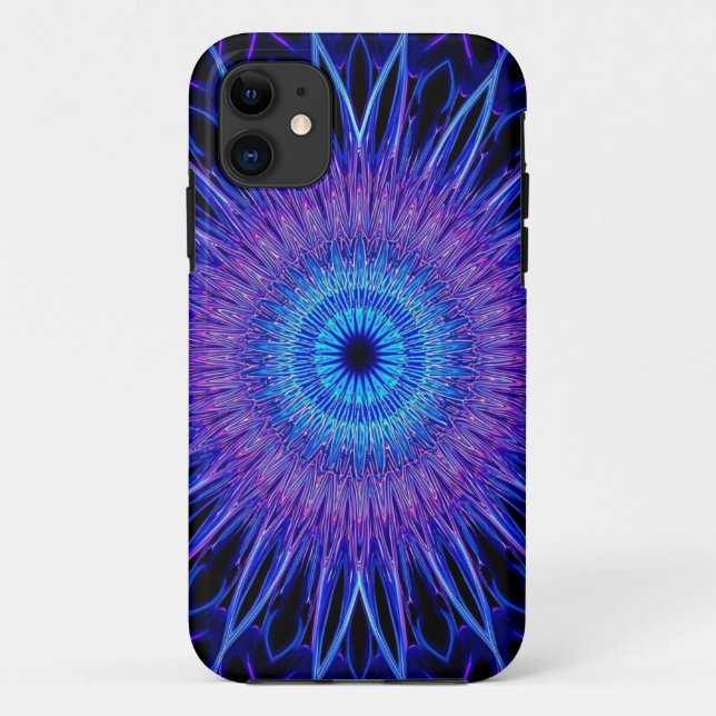 Psychedelic Blue Mandala Mobile Case (Back)