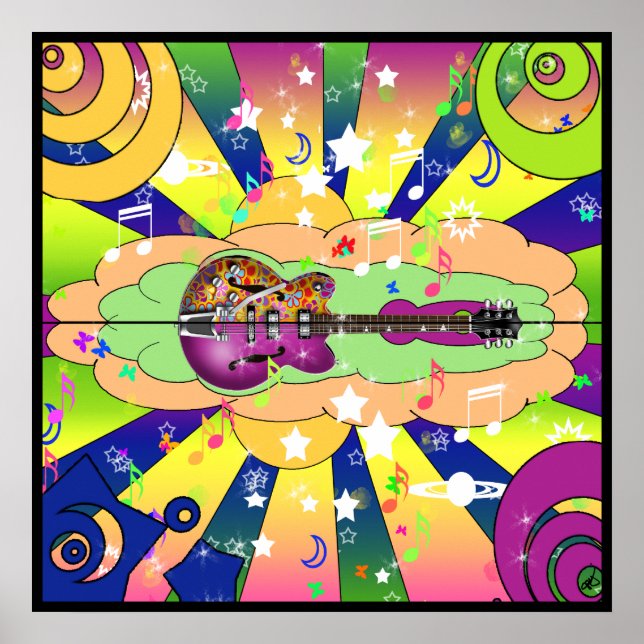Psychedelic Blues Poster (Front)