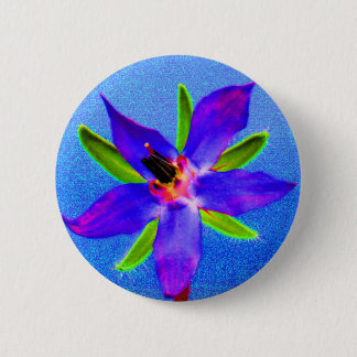 Psychedelic Borage 6 Cm Round Badge