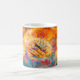 Psychedelic Brain in Vivid Colours Coffee Mug