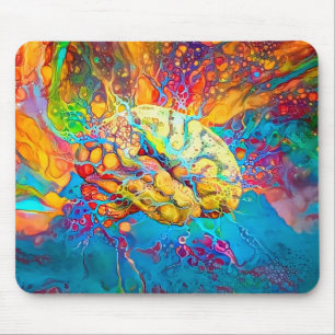 Psychedelic Brain Mouse Mat