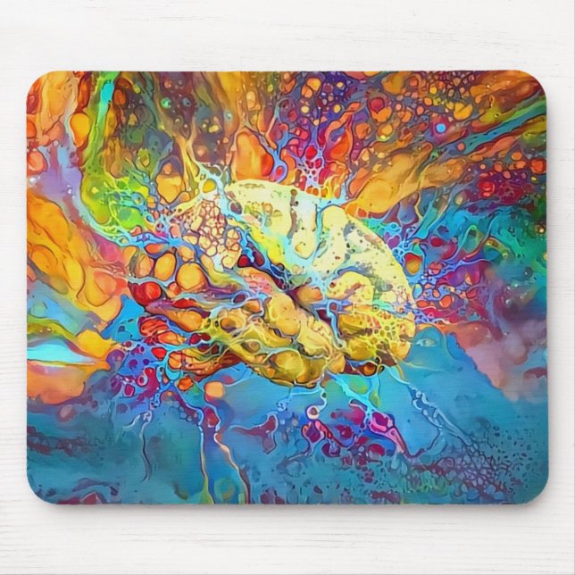 Psychedelic Brain Mouse Mat (Front)