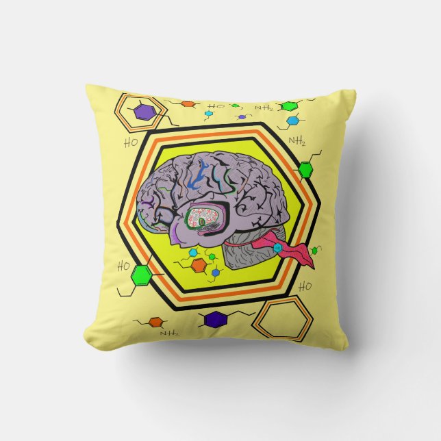 Psychedelic Brain Pillow (Front)