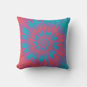 Psychedelic Burst of Colors Cushion
