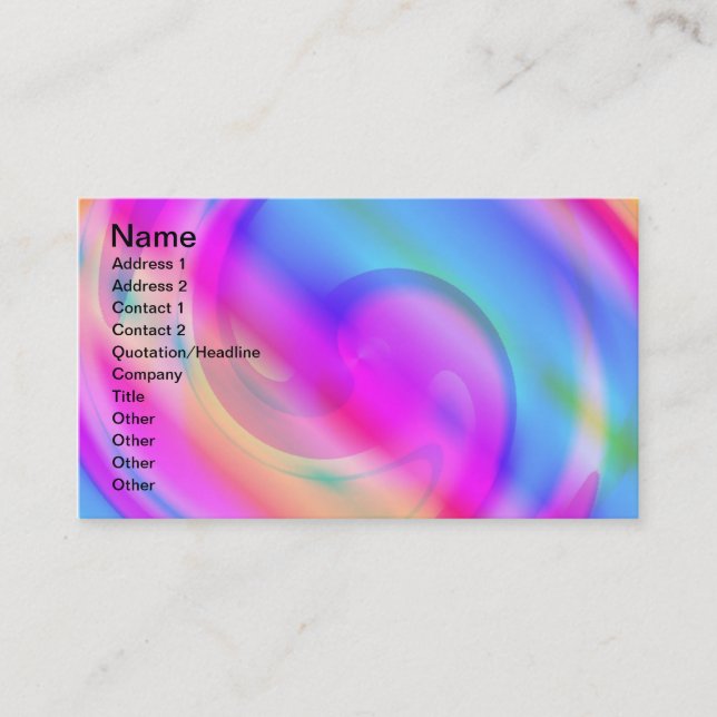 Psychedelic Business Card (Front)
