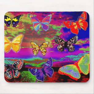 psychedelic Butterflies Mousepad