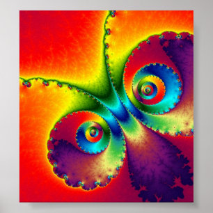 Psychedelic Butterfly Poster