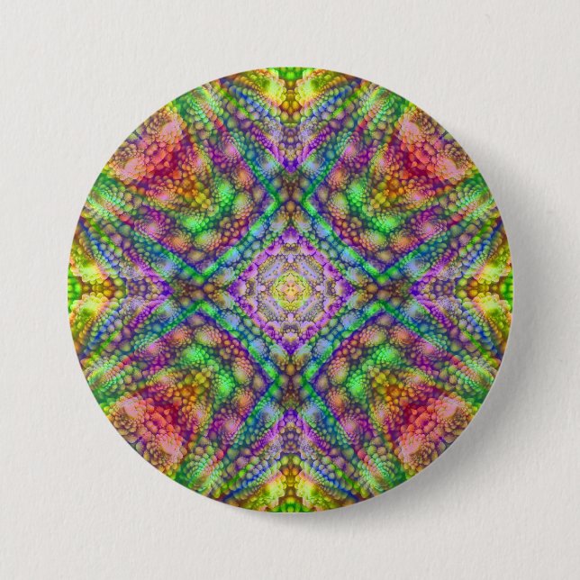 Psychedelic  Buttons, square or round 7.5 Cm Round Badge (Front)