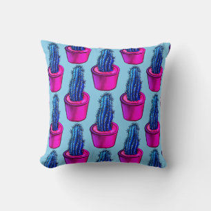 Psychedelic Cactus - Trippy Plant Lover Art Cushion