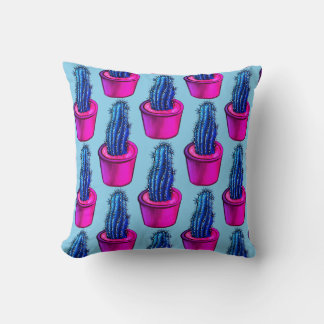 Psychedelic Cactus - Trippy Plant Lover Art Cushion