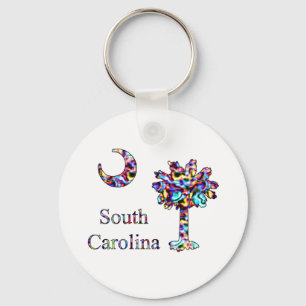 Psychedelic Carolina Palmetto Keychain