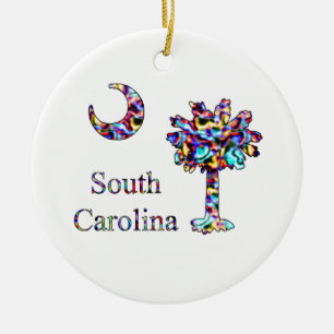 Psychedelic Carolina Palmetto Ornament