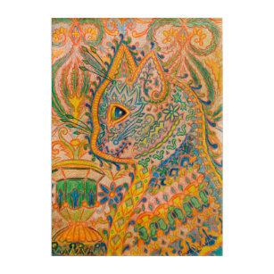 Psychedelic Cat by Louis Wain Acrylic Print