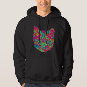 Psychedelic Cat Hoodie