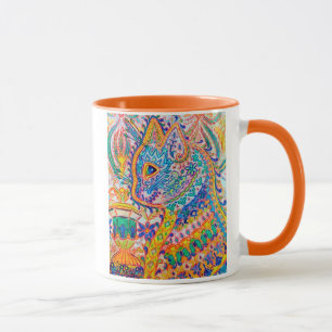 Psychedelic Cat, Louis Wain マグカップ Mug