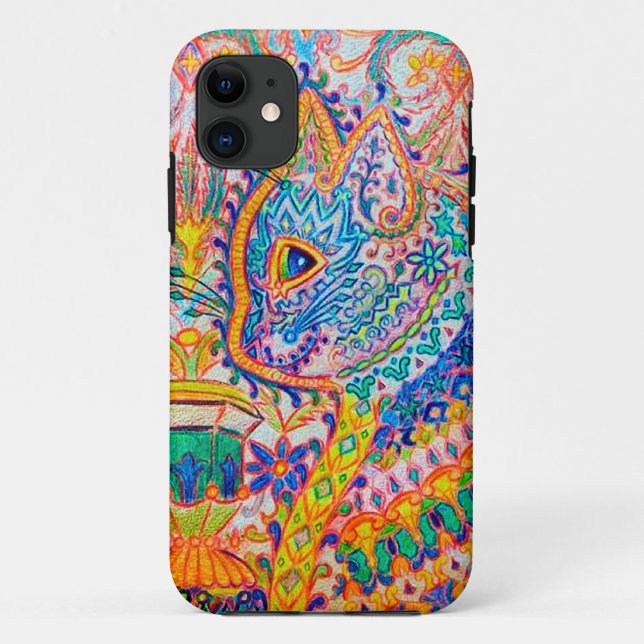 Psychedelic Cat, Louis Wain Case-Mate iPhone Case (Back)