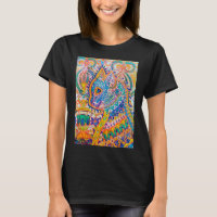Psychedelic Cat, Louis Wain T-Shirt