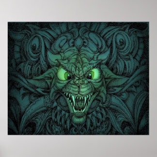 Psychedelic cat poster