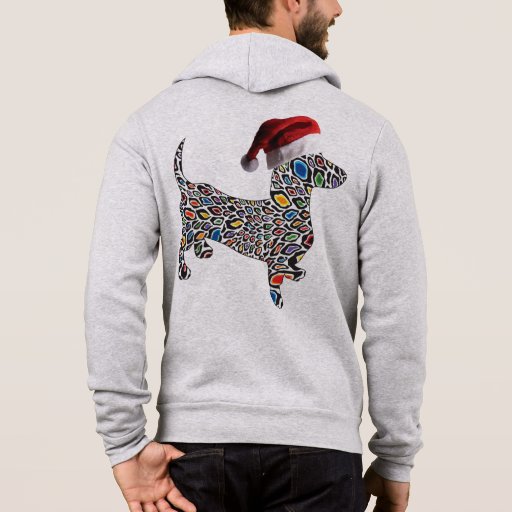 Image of Psychedelic-Cheetah-Doxie-Santa Hoodie