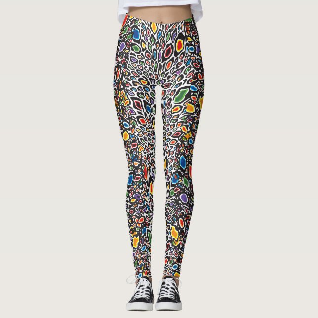 Psychedelic Cheetah Leggings (Front)