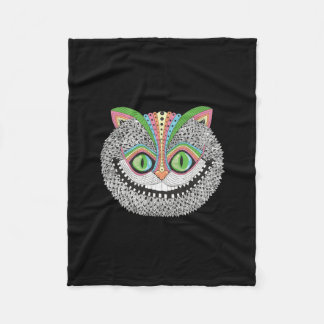 Psychedelic Cheshire Cat Fleece Blanket