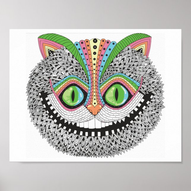 Psychedelic Cheshire Cat Poster (Front)