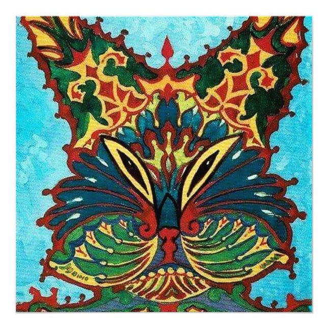 “Psychedelic Chinese Cat” by Louis Wain Photo Print (Front)