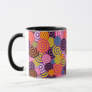 psychedelic circles coffee mug